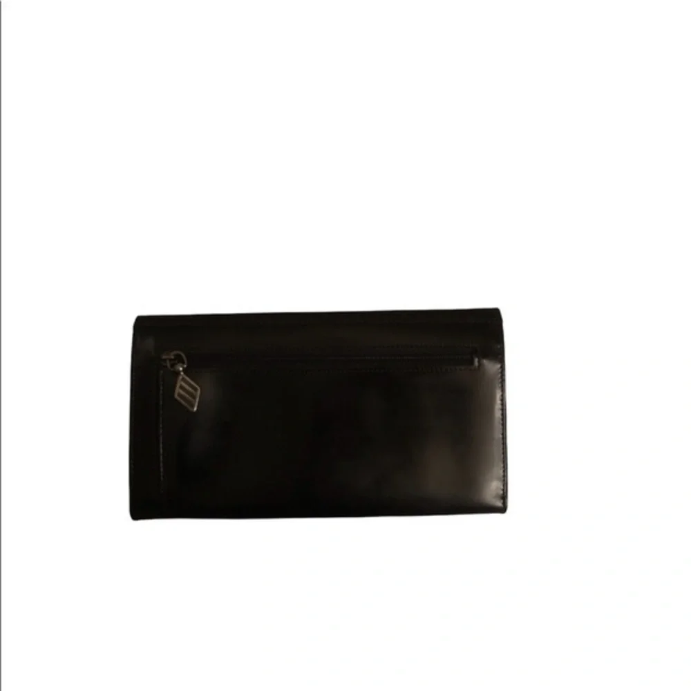 Joseph abboud black leather checkbook wallet